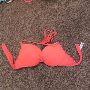 Orange bikini twist top